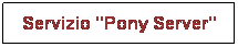 Casella di testo: Servizio "Pony Server"
